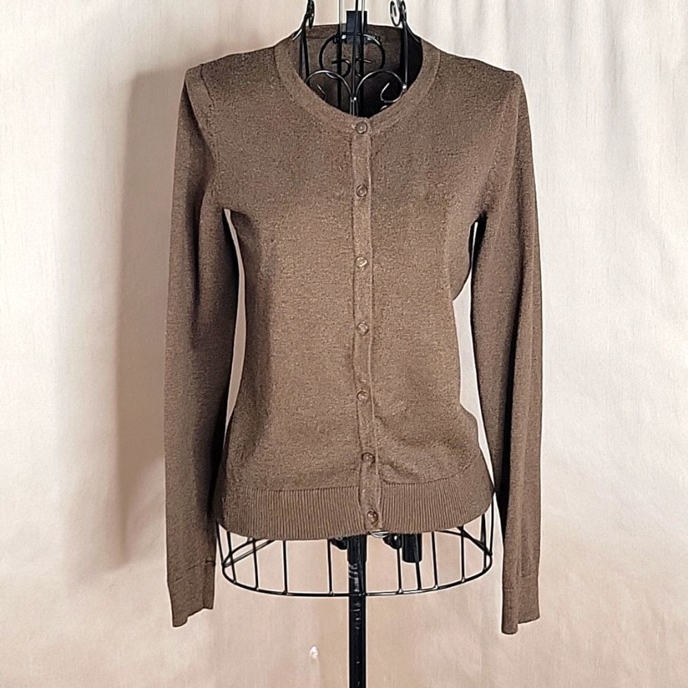 ×H & M Brown‎ Button Up Cardigan Sweater XS